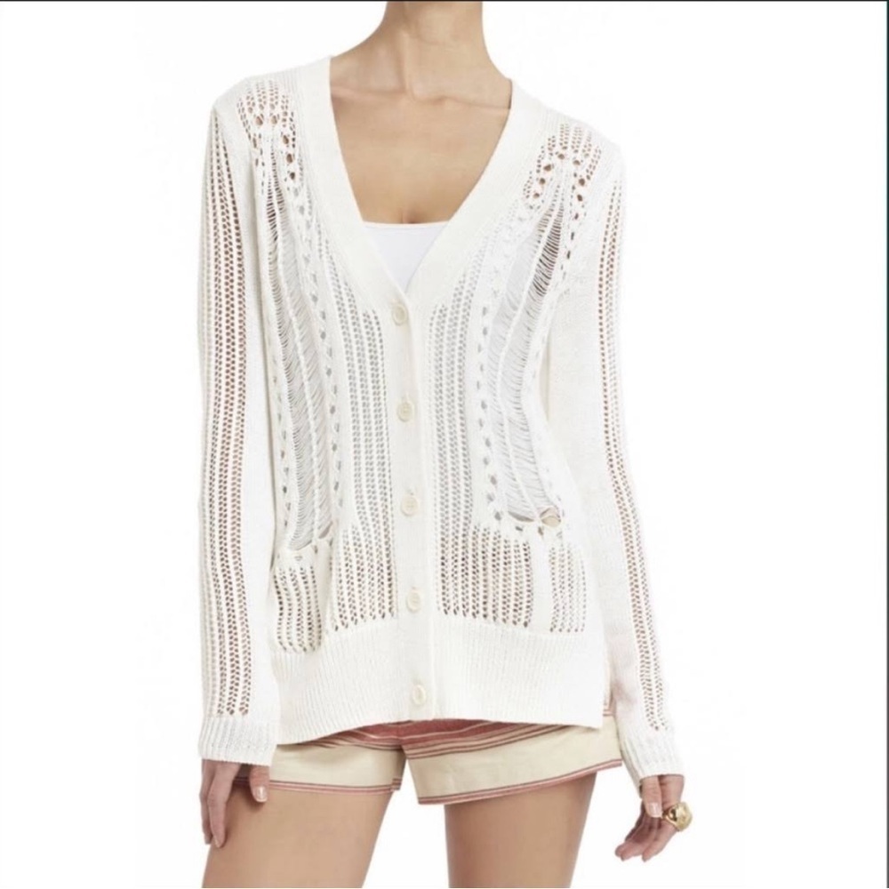 BCBGMaxAzria Kiril Drop Needle Button Cardigan - Effortless Elegance and Style